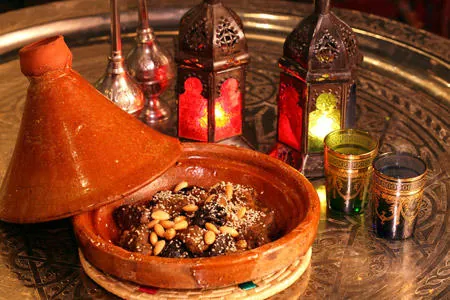 A lamb tagine by lantern light