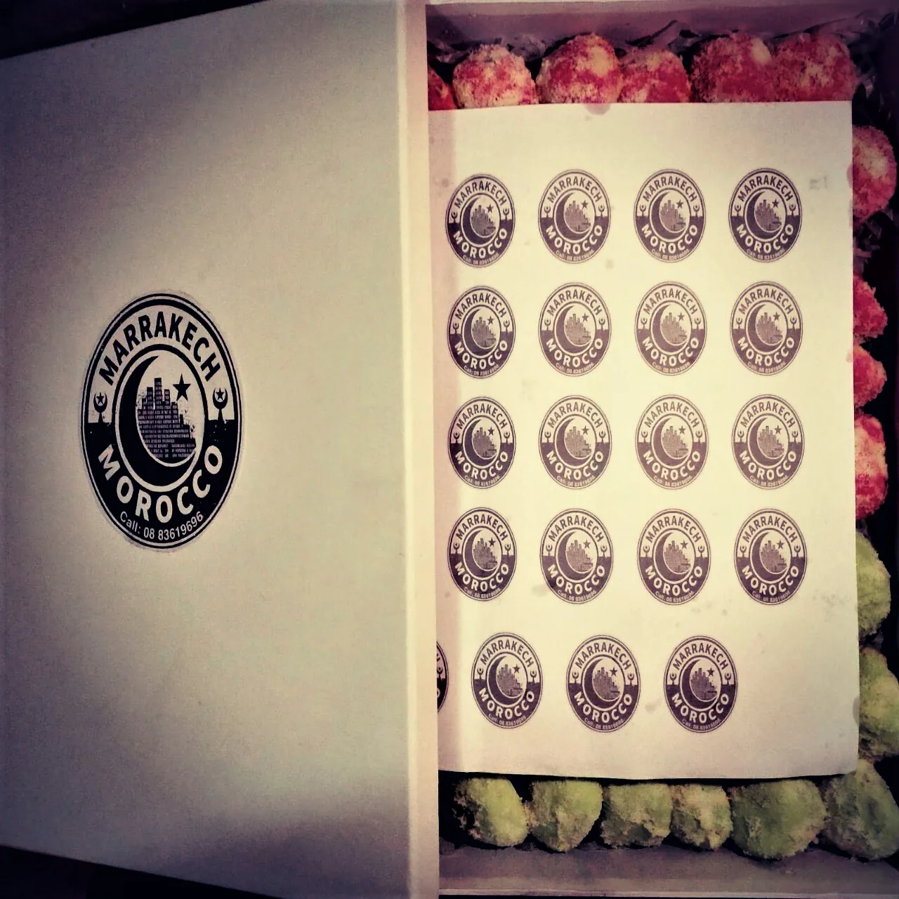 A Marrakech gift box of Moroccan sweets